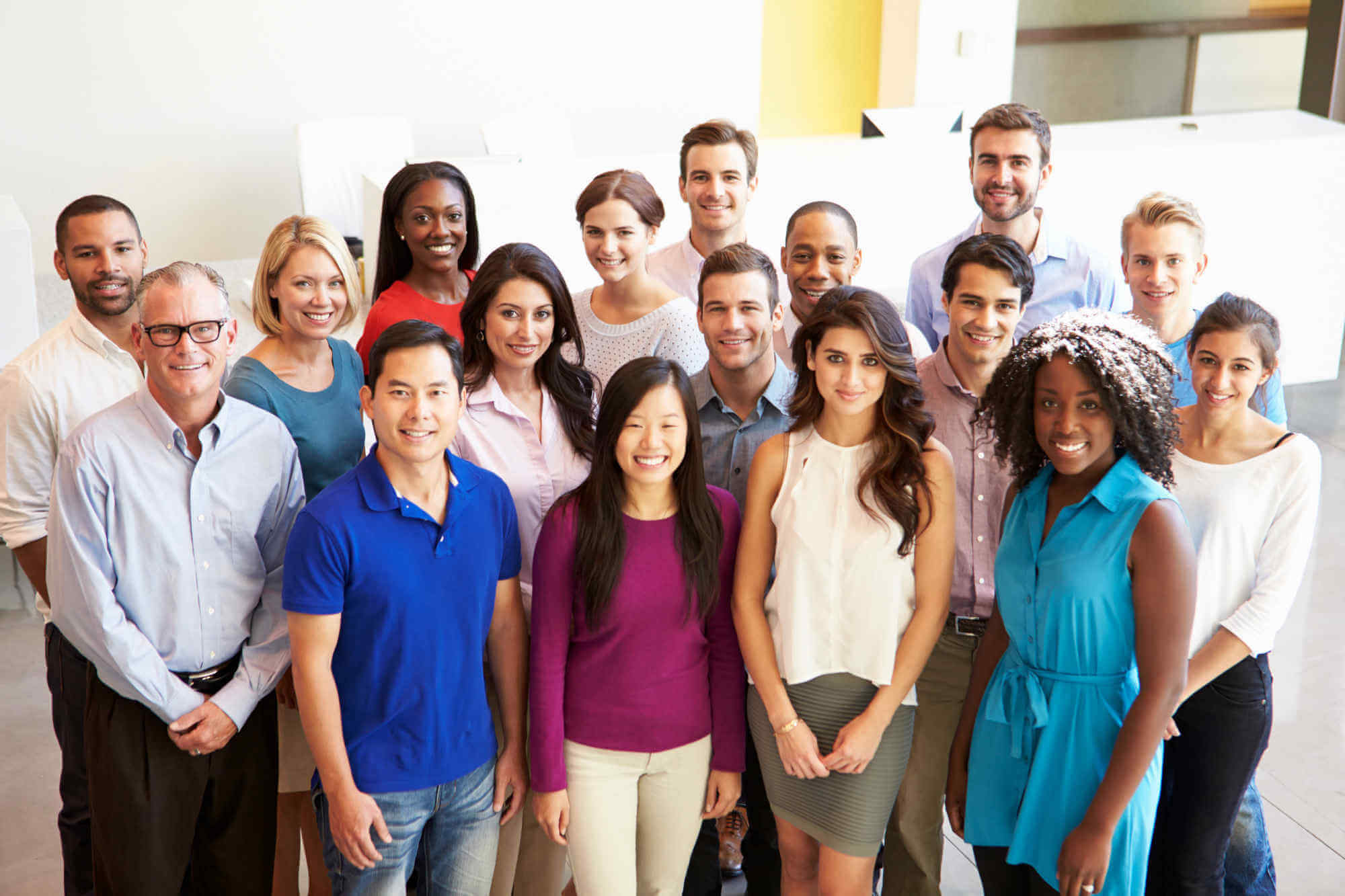 Group of colleagues posing for a group photo