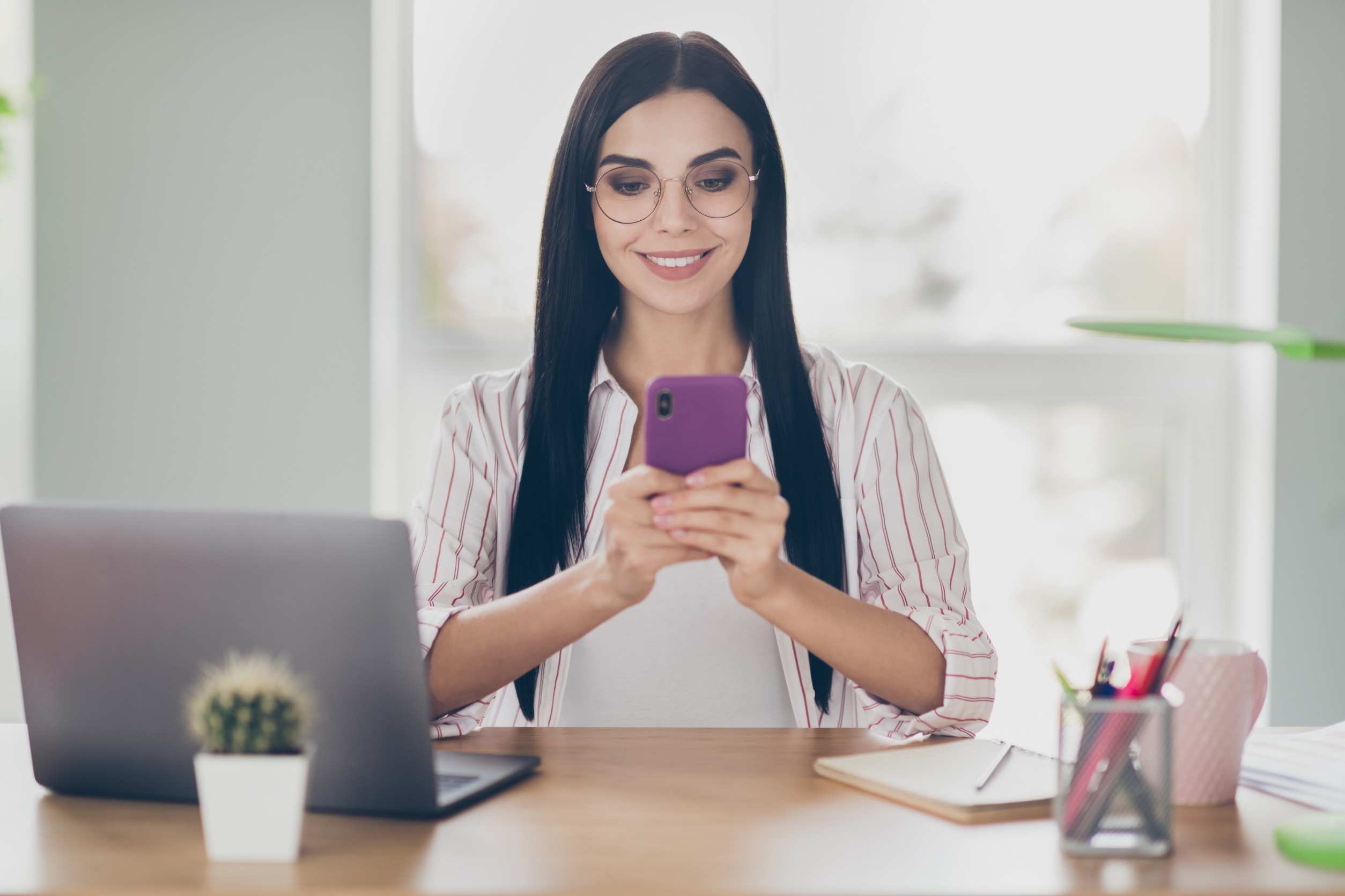 Woman texting